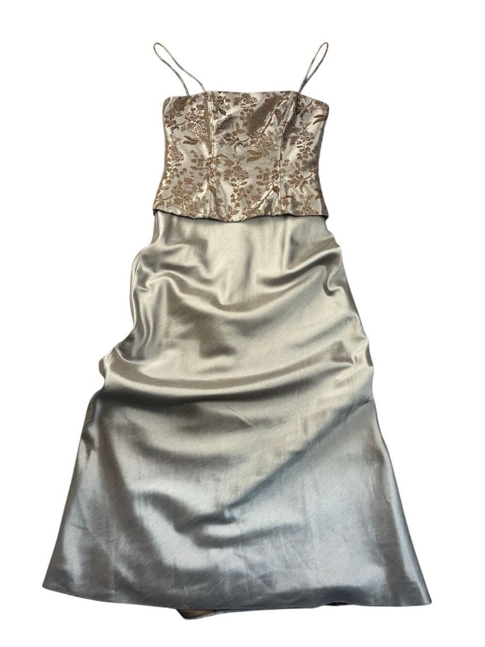 Cachet Y2K 3 Piece Formal Dress Set Size 6 Brocade Corset Maxi Skirt Prom